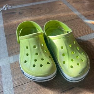 CROCS Kids Lime Green Slip-On Clogs